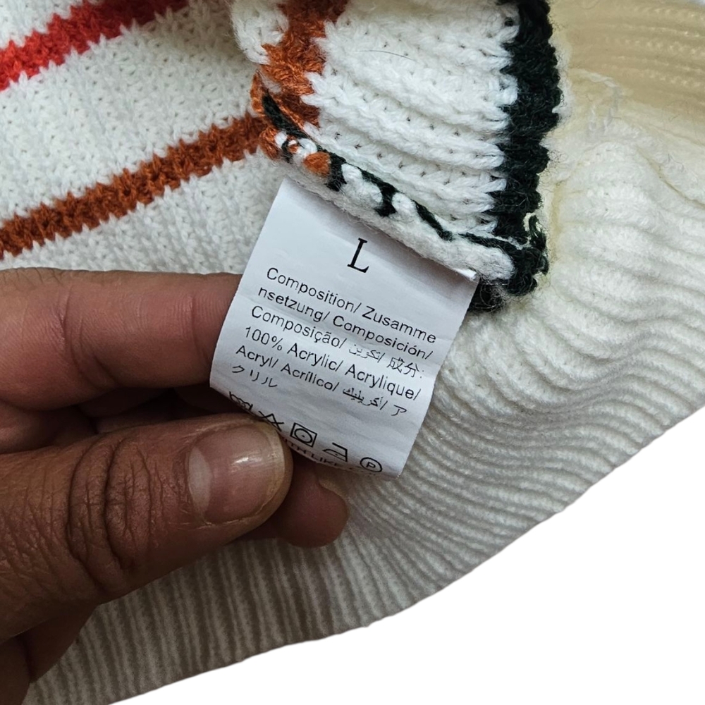 Amazon Women's White Striped Tank Top - Picture 4 of 5